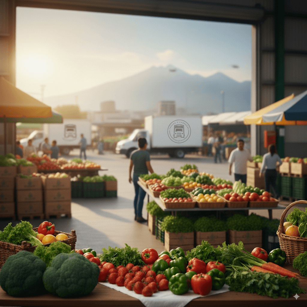 Equipo FYVE seleccionando frutas y verduras frescas